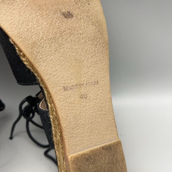 Eric Michael Sandals Womens Size 9 Gladiator Lace Up Espadrille Handmade EU 40 - Picture 10 of 12